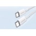 Кабель 5 ампер скоростной UGREEN US557 USB-C - USB-C 100W 1 метр белый