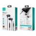 Hаушники USAMS 3.5mm In-ear Earphone 1.2m EP-42 US-SJ475 усиленный кабель черные