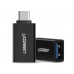 Переходник - адаптер OTG - UGREEN US173 USB-A 3.0 female to Type-C male (20808) черный