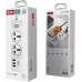 Удлинитель - фильтр сетевой XO WL04 3 порта USB +  2 розетки 10A белый