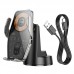 Держатель с беспроводным зарядным HOCO HW27 Traveler infrared RGB wireless car holder (center console) 15W