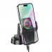 Держатель с беспроводным зарядным HOCO HW27 Traveler infrared RGB wireless car holder (center console) 15W