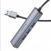 Хаб Адаптер BOROFONE DH12 Smart 4-in-1 converter (USB to USB3.0*4) кабель 1.2 метра