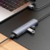 Хаб Адаптер BOROFONE DH12 Smart 4-in-1 converter (USB to USB3.0*4) кабель 1.2 метра
