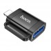 Адаптер Переходник HOCO UA31A otg lightning male to USB female черный