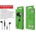 Наушники вакуумные с эластичным кабелем Borofone Bm28 Jack 3.5 черные