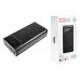 Внешний аккумулятор Power bank XO PR124 40000 мАч с быстрой зарядкой и фонариком черный