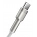 Кабель с металлическими коннекторами Baseus Cafule USB - Type-C 66W 1 метр (CAKF000102) белый