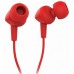 Гарнитура проводная JBL C100SI красная - наушники с микрофоном и динамиками 8мм