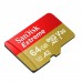 Карта памяти SanDisk Extreme A2 64GB V30 C10 UHS-I U3 R170 W90 с адаптером