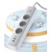 Удлинитель - зарядное устройство UGREEN CD286 30W 3 AC Power Strip with Master Switch (25357)