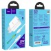 Блок - адаптер сетевой + кабель набор HOCO Rapido C80A 2 выхода USB + Type-C 20W белый