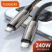 Кабель Toocki Type-C to Type-C 240W 48V 5А 2 метра (735375313208)
