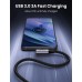Кабель угловой Ugreen US385 USB-A - USB-C 3.0 90-Degree Angled (20299) черный