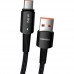 Кабель для быстрой зарядки 6 ампер ESSAGER Sunset Type-C 6A 66W 1 метр черный (EXCT-CG01)