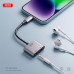 Кабель переходник с 1 Lightning - на 2 выхода Lightning + 3.5 мм