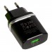 Блок питания быстрой зарядки - сетевой адаптер Hoco C12Q 18w 1 USB-A AFC FCP черный