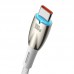 Кабель усиленная оплетка Baseus Glimmer Series Type-C to Type-C 100W 2 метра CADH000802 белый