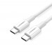 Кабель для быстрой зарядки UGREEN US300 Type-C to Type-C 5A 100 вт 1 метр белый (60551)