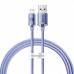Кабель Baseus Crystal Shine USB - IPhone (Lightning) 1.2 метра фиолетовый CAJY000005