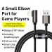 Кабель Baseus Legend Elbow USB - Lightning (1m) CALCS-A01 поворотный коннектор черный