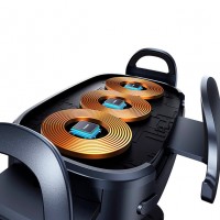 Авто держатель с беспроводной зарядкой Baseus LightChaser Series Triple-Coil Wireless Charging Electric Car Mo