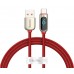 Кабель с дисплеем (экраном) BASEUS Display Fast Charging Cable USB - Type-C (CATSK-09) 5а 1м красный
