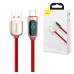 Кабель с дисплеем (экраном) BASEUS Display Fast Charging Cable USB - Type-C (CATSK-09) 5а 1м красный