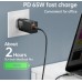Сетевой адаптер питания - ЗУ Kuulaa 65W GaN KL-CD20 2 выхода USB + Type-C черный