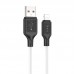 Кабель USB - Lightning силиконовый Hoco Cool silicone cable X90 1 метр белый