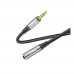 Кабель переходник Hoco UPA20 3.5mm мама - Mini-jack 3.5 mm папа 1 метр черный
