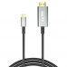 Кабель XO GB019 адаптер переходник Type-C to HDMI 4K 2 метра серый