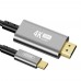 Кабель XO GB019 адаптер переходник Type-C to HDMI 4K 2 метра серый