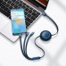 Кабель Baseus Bright Mirror 2 Series 3-in-1 (MicroUSB + Lightning + Type-C) 66W 1.1 метра синий
