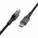 Кабель с дисплеем HOCO U115 Transparent Discovery Type-C to Type-C 1.2m 100W черный
