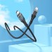 Кабель с дисплеем HOCO U115 Transparent Discovery Type-C to Type-C 1.2m 100W черный