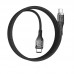 Кабель с дисплеем HOCO U115 Transparent Discovery Type-C to Type-C 1.2m 100W черный