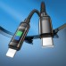 Кабель с индикатором HOCO U126 Type-C - Lightning PD 27W 1.2 метра черный