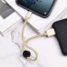 Кабель Hoco X35 cool 25 cm USB to Type-C - короткий - золотистый