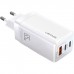Зарядное устройство на 3 выхода usb USAMS GaN Mini US-CC110 65W 5a (CC110TC02) A + 2*C белое