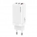 Зарядное устройство на 3 выхода usb USAMS GaN Mini US-CC110 65W 5a (CC110TC02) A + 2*C белое