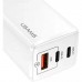 Зарядное устройство на 3 выхода usb USAMS GaN Mini US-CC110 65W 5a (CC110TC02) A + 2*C белое