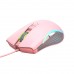 Мышь игровая проводная ONIKUMA CW908 Gaming 1200 - 7200 разноцветная RGB подсветка розовая