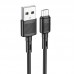 Кабель Micro-USB усиленный HOCO X83 Victory 1 метр черный (6931474770882)