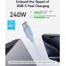 Кабель 3 метра Anker 240W Type-C to Type-C 3m (A80E7031) синий