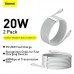 Кабели комплект 2 штуки - Baseus Usb - Type-C - Simple Wisdom набор TZCATLZJ-02