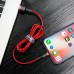 Кабель Baseus Cafule USB - Lightning 1 метр CALKLF-B09 красный