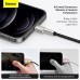 Кабель металлические штекеры BASEUS Cafule Metal USB - Lightning 25 см (CALJK-01) черный