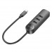 USB-C хаб адаптер Borofone DH6 Erudite 4-in-1 на 3*USB 3.0 и RJ45 6941991104312