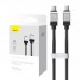 Кабель скоростной 2 метра Baseus CoolPlay Series Type-C to Type-C 100W (CAKW000301) черный
